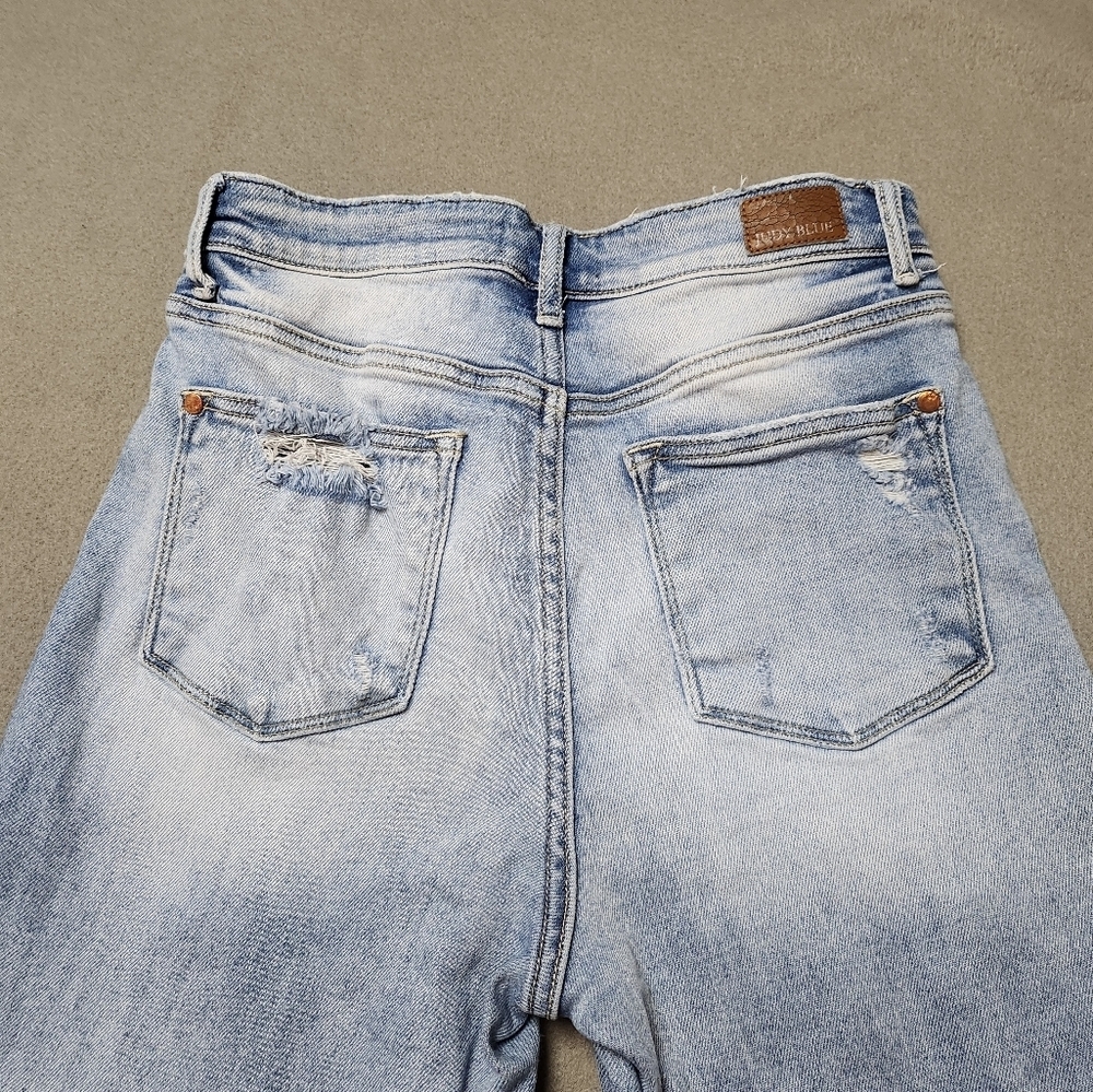 Judy Blue Distressed straight leg jeans Size 5 / 27 - Picture 9 of 12